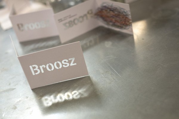 Business card of the new brand for Broosz.