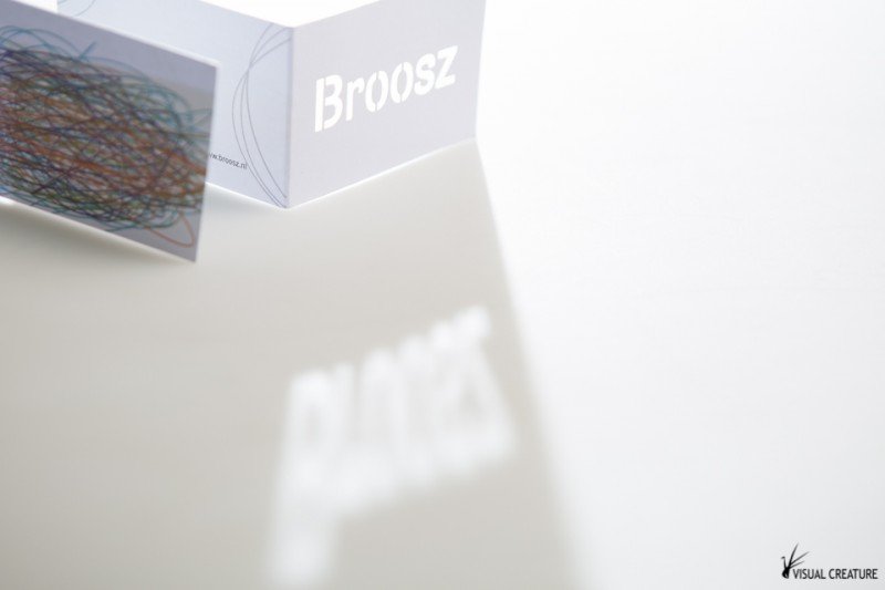 Custom made business cards for Broosz